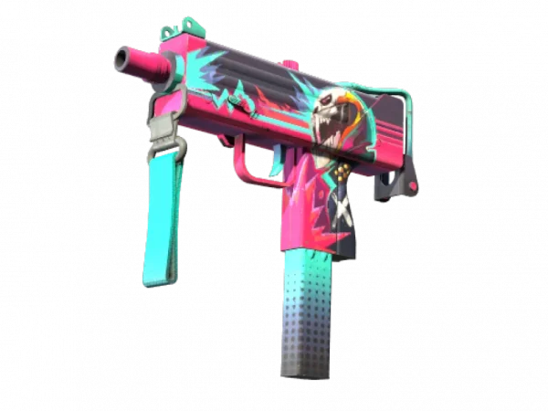 MAC-10 | Neon Rider (Well-Worn)