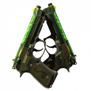 StatTrak™ Dual Berettas | Cobra Strike (Well-Worn)