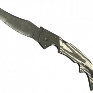 ★ StatTrak™ Falchion Knife | Black Laminate (Battle-Scarred)