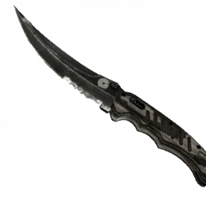 ★ StatTrak™ Flip Knife | Black Laminate (Battle-Scarred)