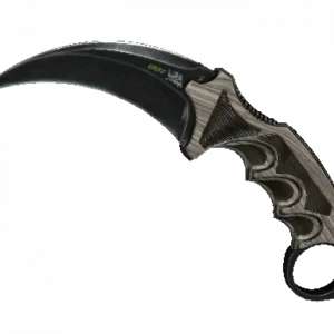 ★ StatTrak™ Karambit | Black Laminate (Well-Worn)
